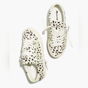 Madewell Sidewalk Low-Top Sneakers in Spatter-Painted Calf Hair Women's Size 9